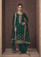 Premium Silk Salwar Suit in Green